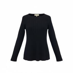 Easy Spirit Black Ribbed Stretch Sweater Size 2